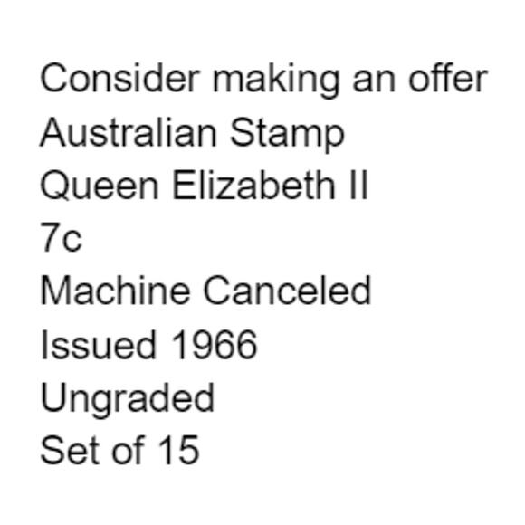 Australian Stamp Queen Elizabeth II 7c Issued 1966 Canceled Purple Hard to Find - Picture 2 of 6